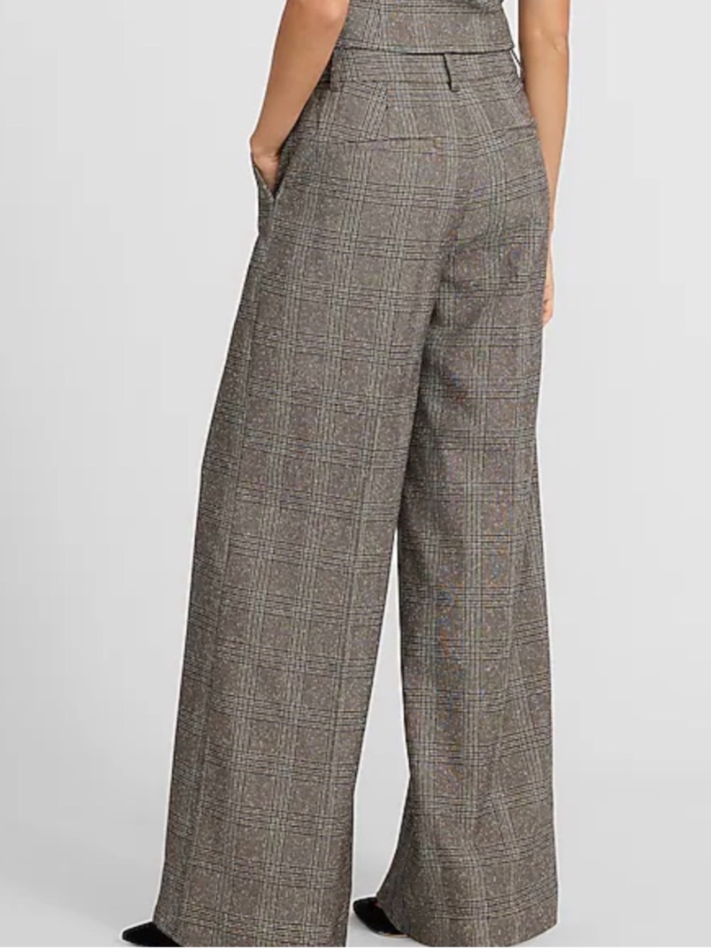 Express Plaid Wide-Leg PantsTrousers small